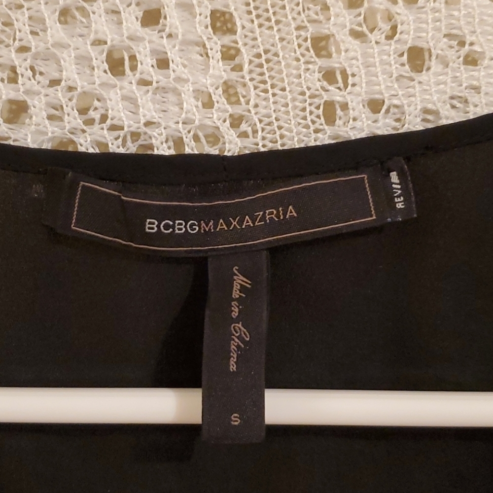 BCBGmaxazria asymmetrical thin black dress - Picture 4 of 12